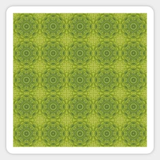 Water Droplets on a Green Leaf Kaleidoscope pattern 8 Sticker